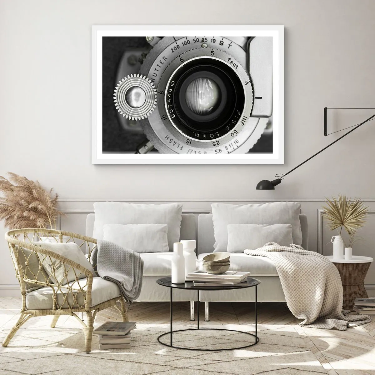 Affiche dans un cadre blanc - Poster - Histoire d'Hollywood - 100x70 cm