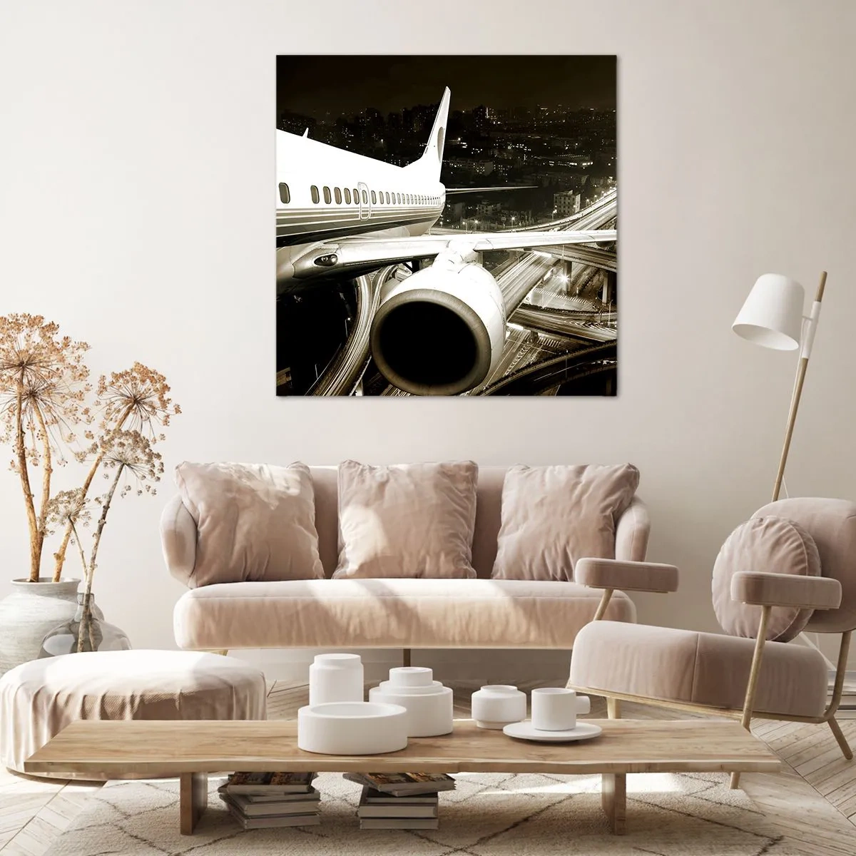 Impression sur toile - Image sur toile - Vole dans la nuit - 30x30 cm