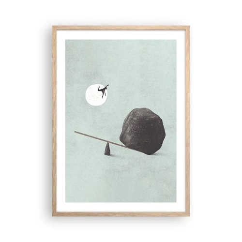 Affiche dans un chêne clair - Poster - Réalisation de ses rêves - 50x70 cm