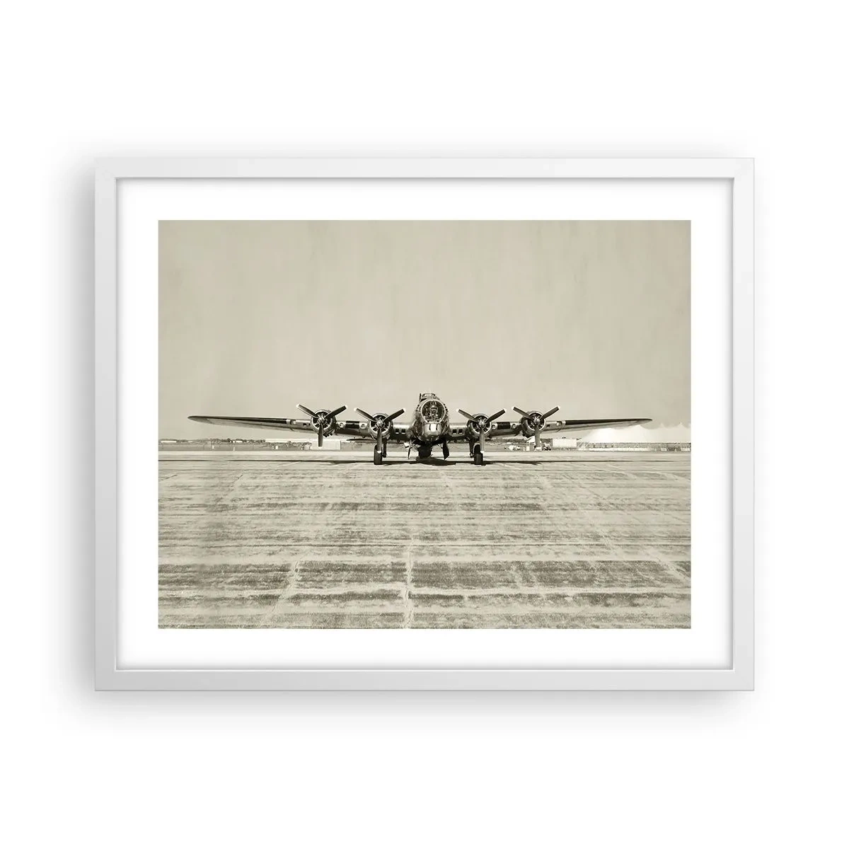 Affiche dans un cadre blanc - Poster - Toujours prêt! - 50x40 cm