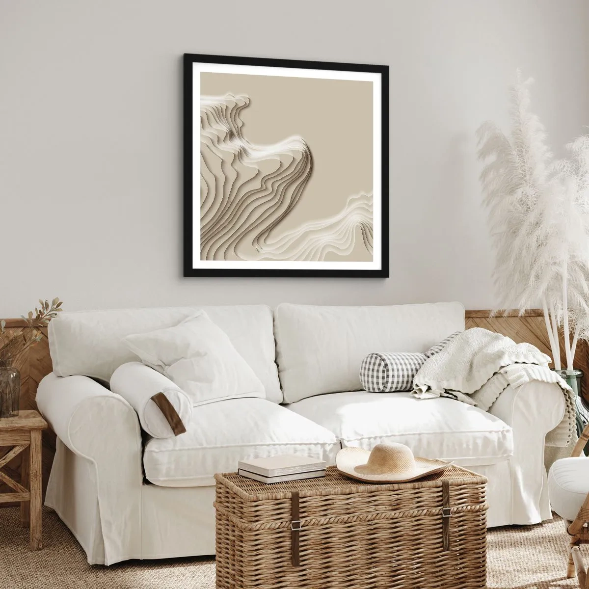 Affiche dans un cadre noir - Poster - Topographie artistique - 40x40 cm