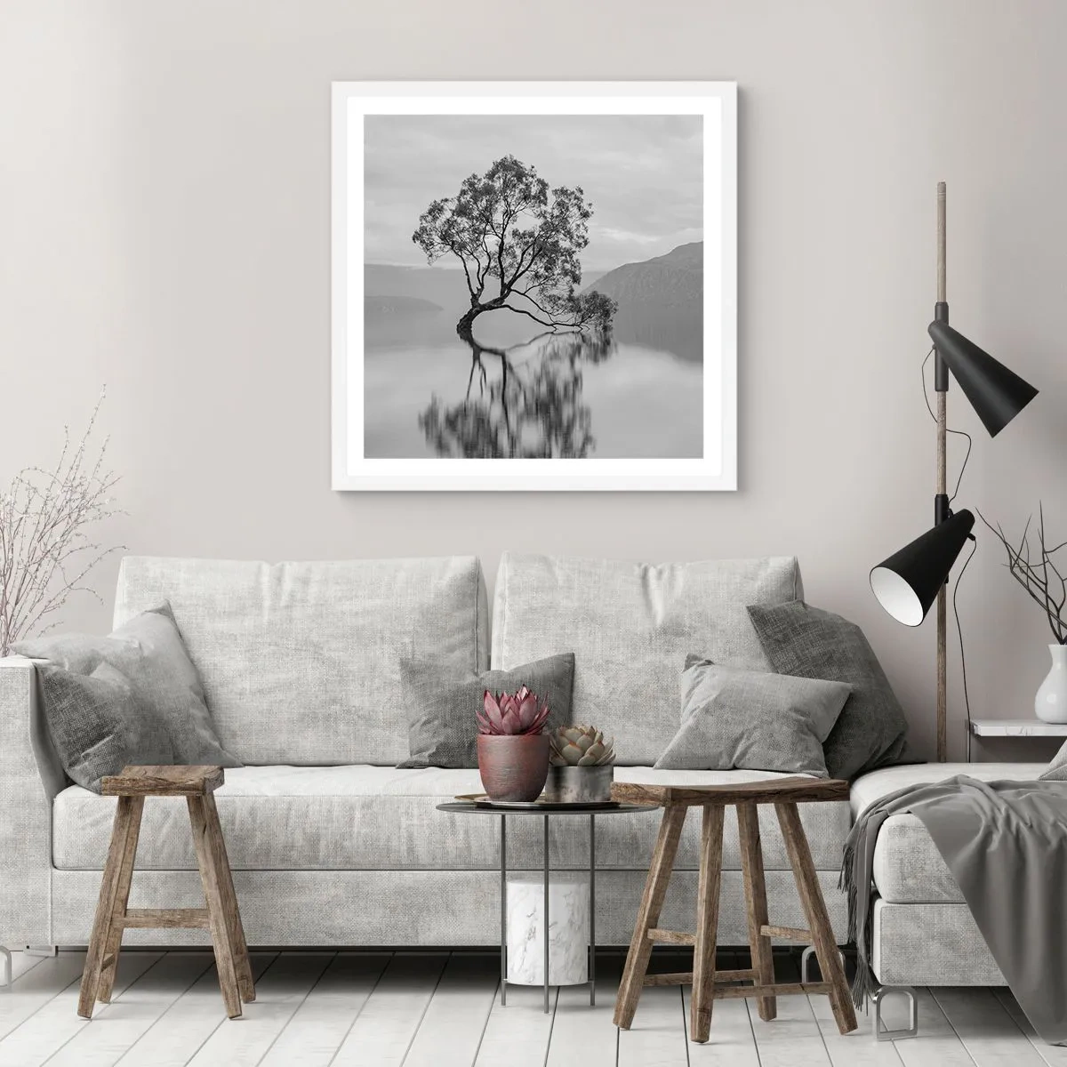 Affiche dans un cadre blanc - Poster - Un tel pays existe - 50x50 cm