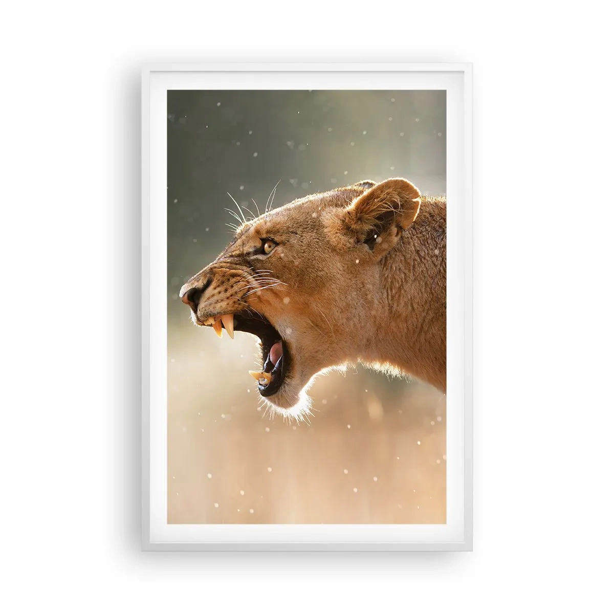 Affiche dans un cadre blanc - Poster - Essayez de ne pas écouter - 61x91 cm