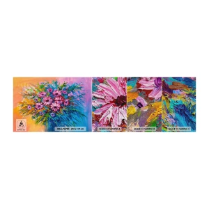 Échantillon de Papier Peint Premium Canvas - Énergie de la vie - Fleurs, Bouquet de fleurs, Jardin - 100x30 cm