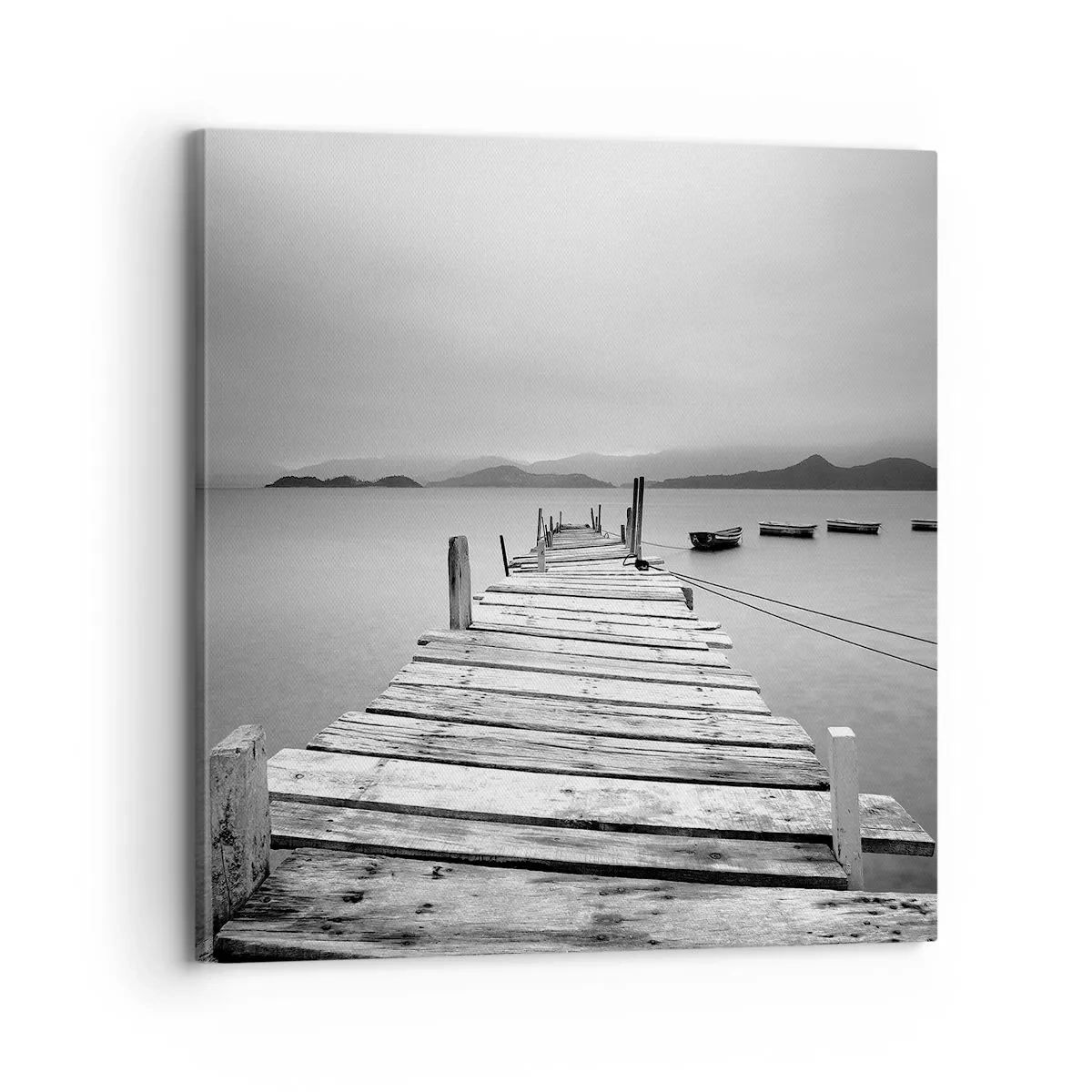 Impression sur toile - Image sur toile - Derrière les montagnes, au-delà des mers - 70x70 cm