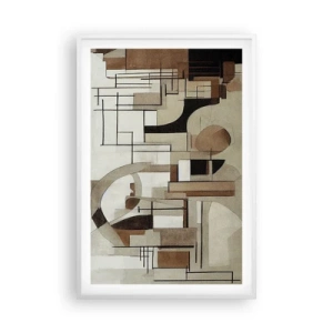 Affiche dans un cadre blanc - Poster - Paysage urbain 2.0 - 61x91 cm