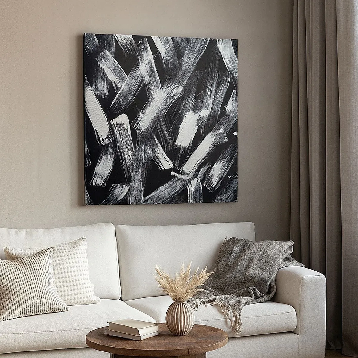 Impression sur toile - Image sur toile - L'abstraction dans l'esprit industriel - 30x30 cm