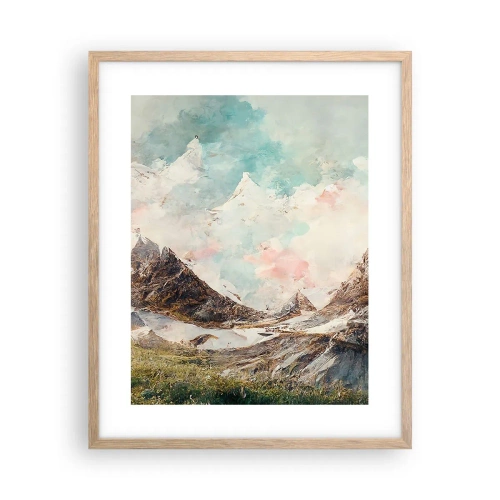 Affiche dans un chêne clair - Poster - Lames de roche - 40x50 cm