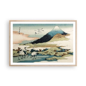 Affiche dans un chêne clair - Poster - Avec une âme japonnaise - 91x61 cm