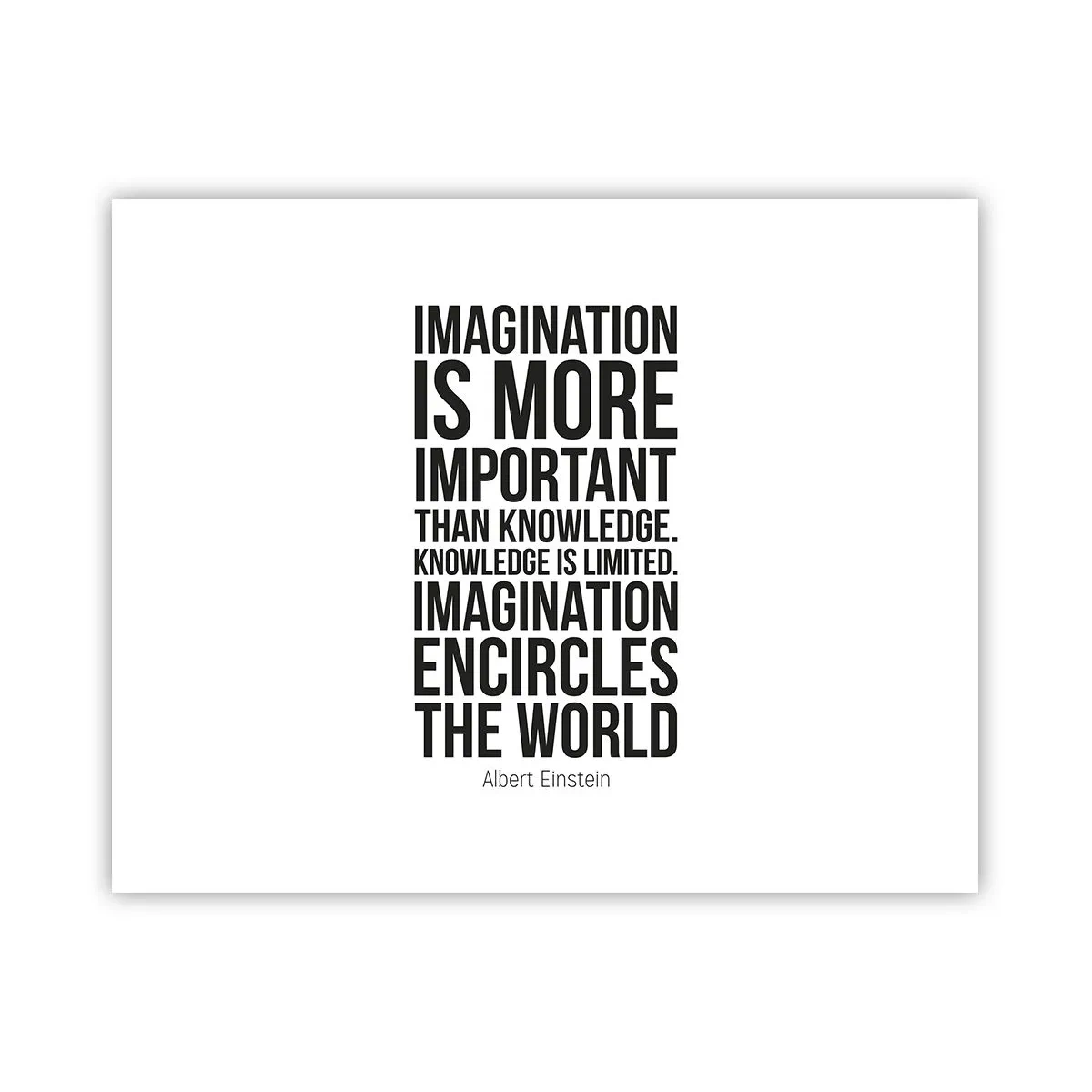 Affiche - Poster - Einstein sur le pouvoir de l'imagination - 50x40 cm