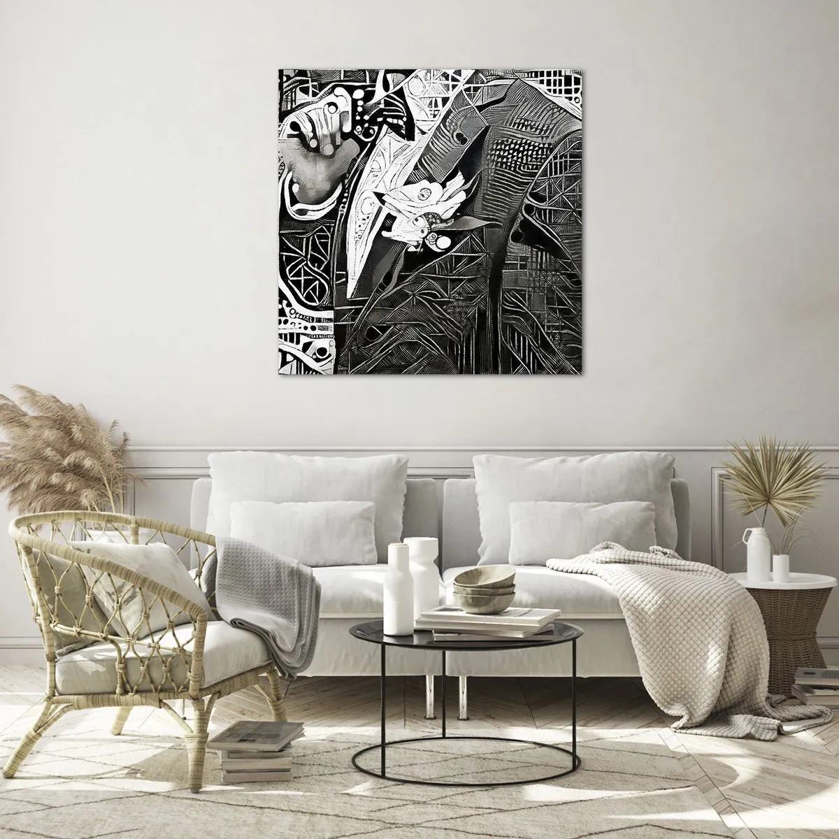 Impression sur verre - Image sur verre - Seulement en apparence un homme froid - 50x50 cm