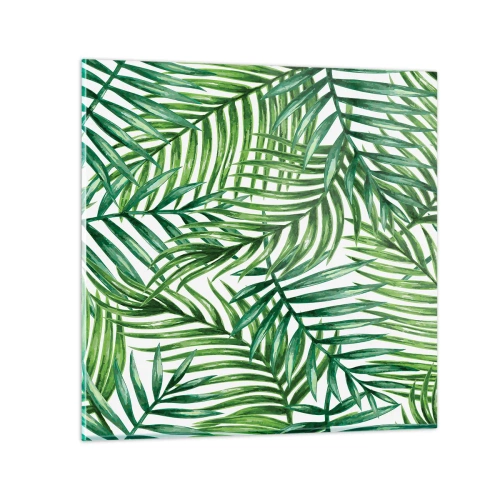 Impression sur verre - Image sur verre - Sous la canopée verte - 70x70 cm