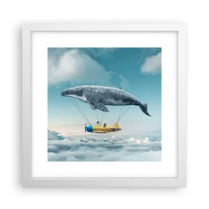 Affiche dans un cadre blanc - Poster - Pourquoi pas? - 30x30 cm