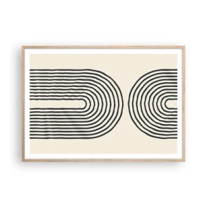 Affiche dans un chêne clair - Poster - Dans un instant... - 100x70 cm