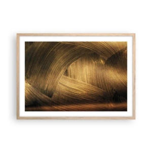 Affiche dans un chêne clair - Poster - Dans un labyrinthe en or - 70x50 cm