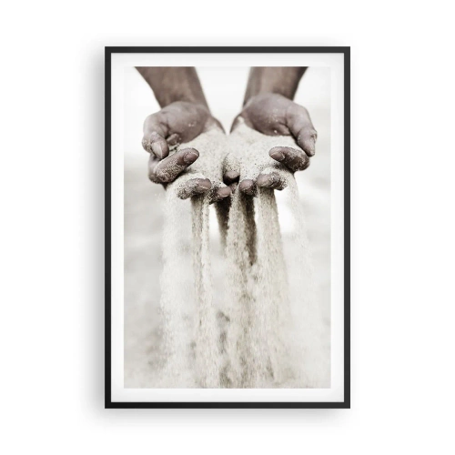Affiche dans un cadre noir - Poster - Avec ces mains… - 61x91 cm