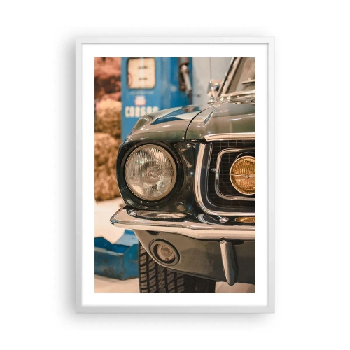 Affiche dans un cadre blanc - Poster - Rencontre avec une légende - 50x70 cm