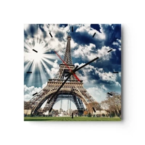 Horloge murale - Pendule murale - La seule et unique sous le soleil - 40x40 cm