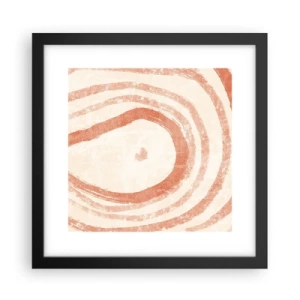 Affiche dans un cadre noir - Poster - Cercles de corail – composition - 30x30 cm