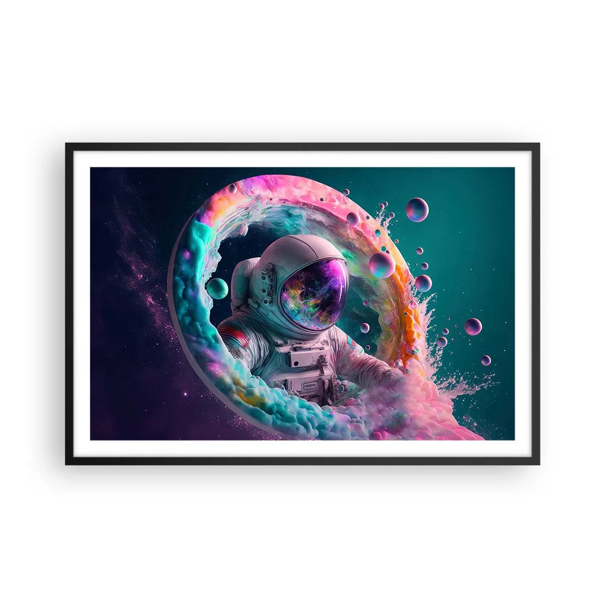 Affiche dans un cadre noir - Poster - porte des étoiles - 91x61 cm