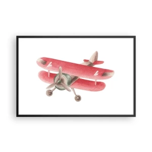 Affiche dans un cadre noir - Poster - Prêt pour les hauts vols - 91x61 cm