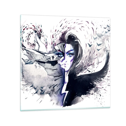 Impression sur verre - Image sur verre - Démoniaque et belle - 30x30 cm