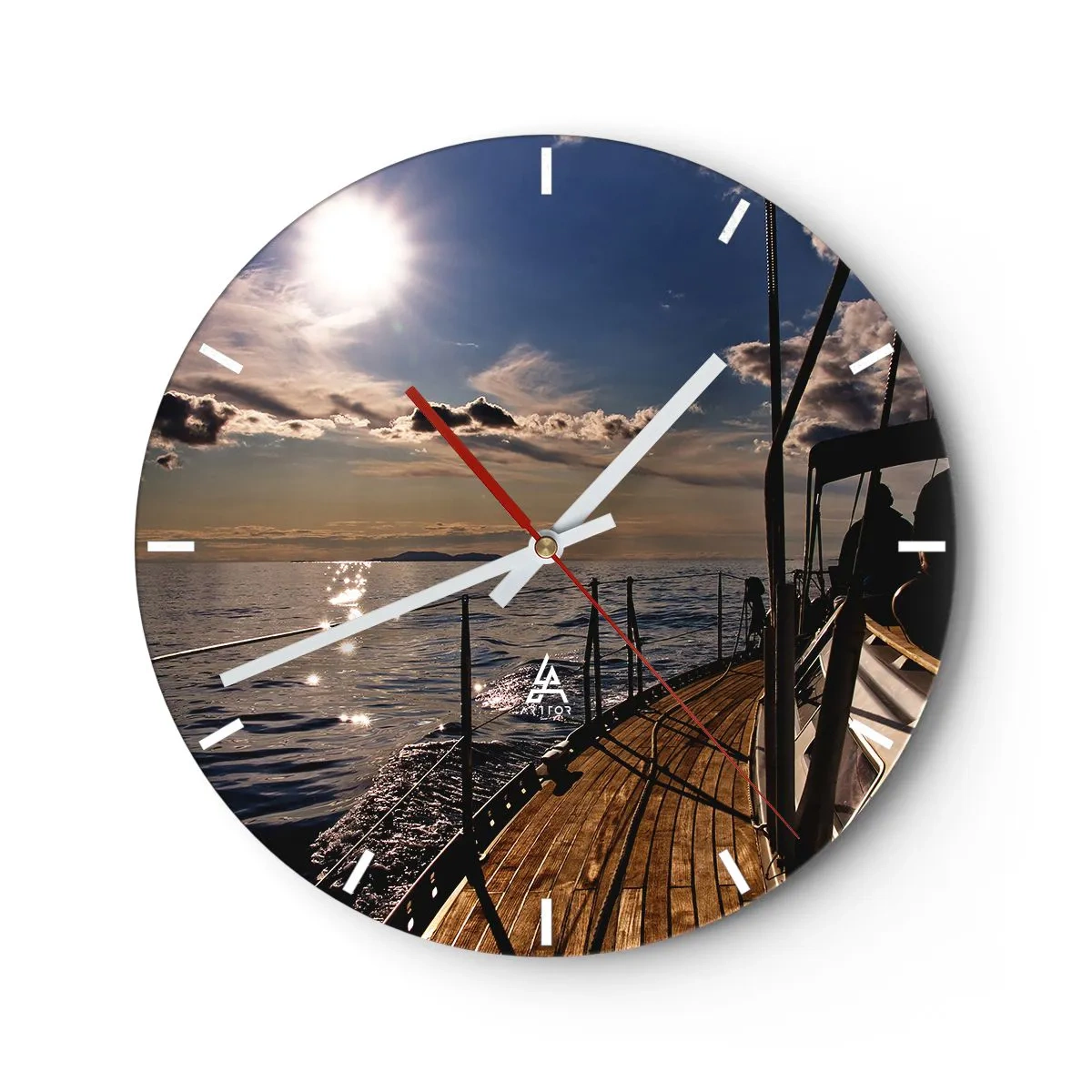 Horloge murale - Pendule murale - Naviguer vers le soleil - 40x40 cm