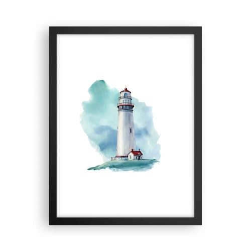 Affiche dans un cadre noir - Poster - La douce sœur du bleu - 30x40 cm