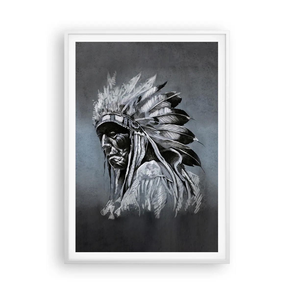 Affiche dans un cadre blanc - Poster - Retour aux sources - 70x100 cm