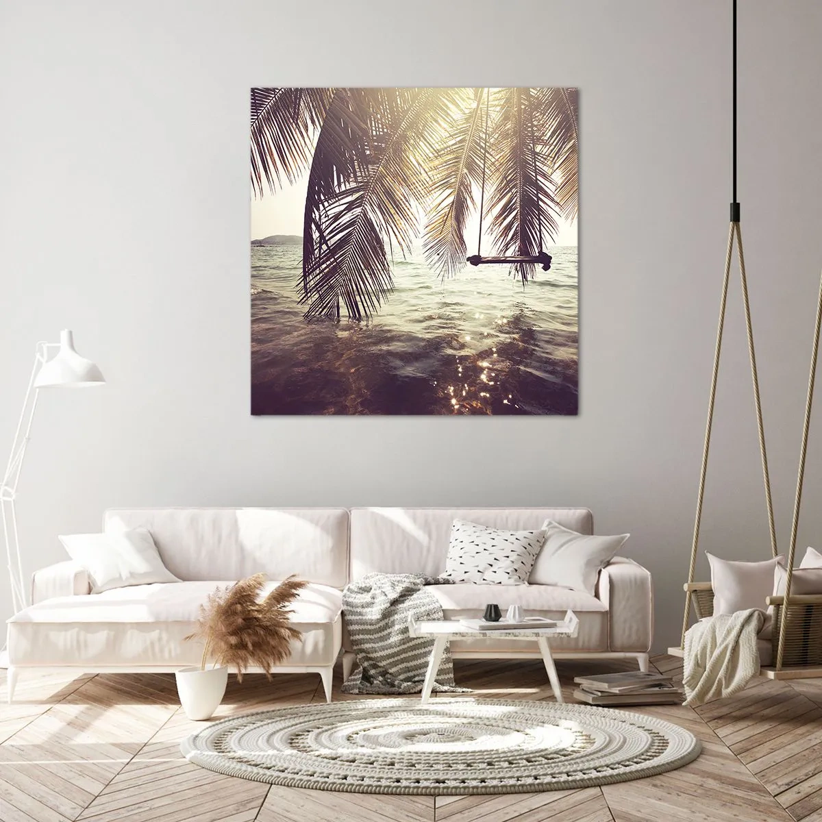 Impression sur toile - Image sur toile - Vous pouvez vous balancer dans les nuages à volonté - 70x70 cm