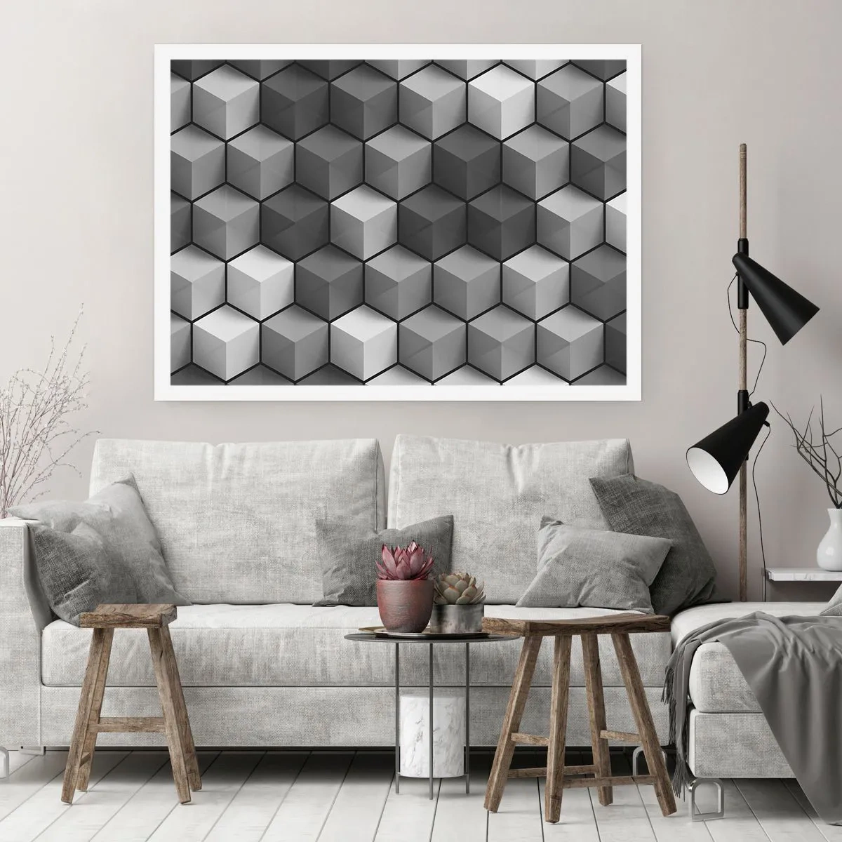 Affiche - Poster - Puzzle cubiste - 91x61 cm