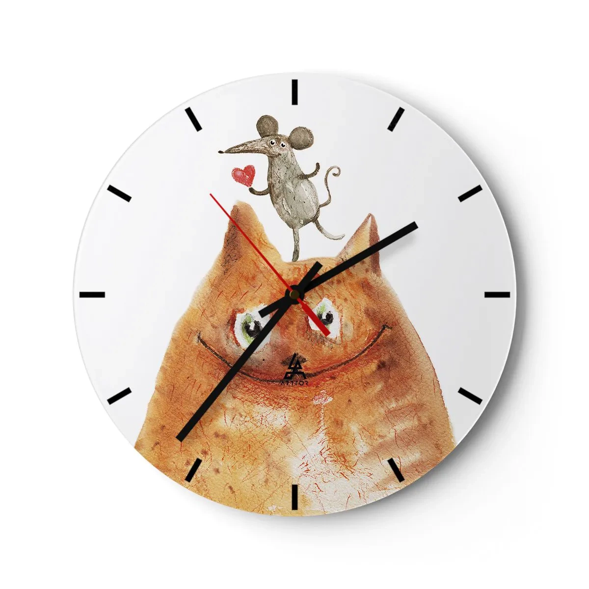 Horloge murale - Pendule murale - Amour paradoxal - 40x40 cm