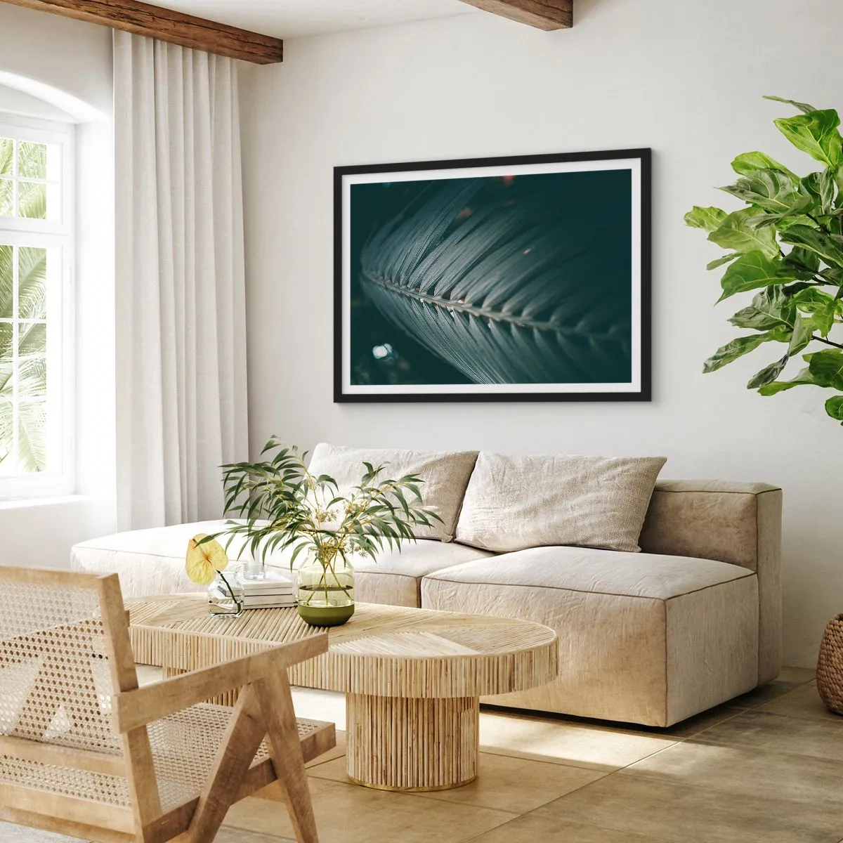 Affiche dans un cadre noir - Poster - Précision de la nature - 50x40 cm