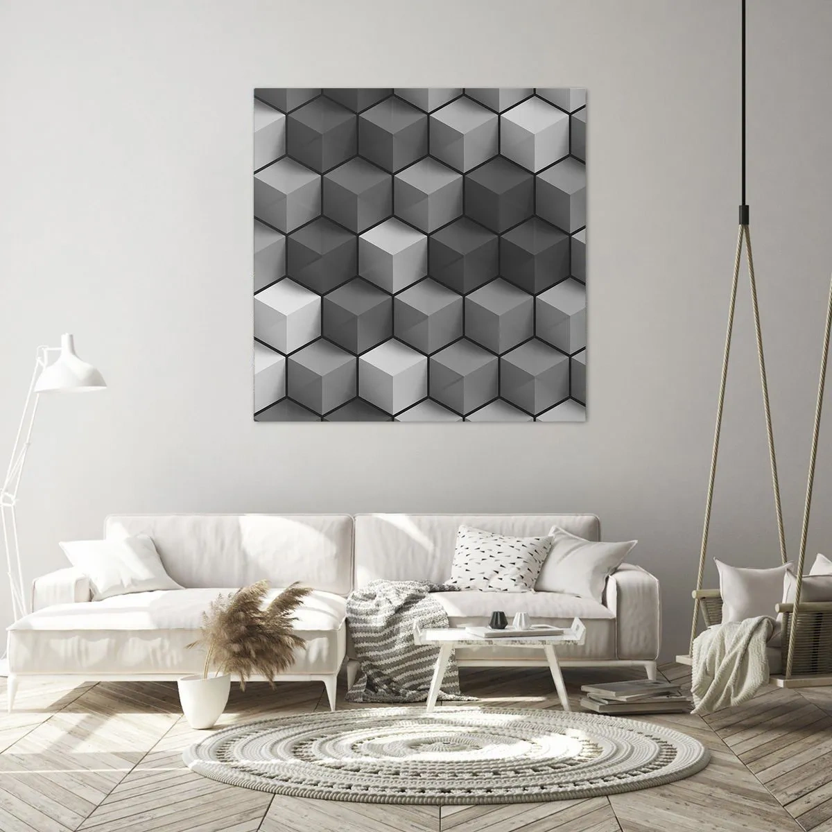Impression sur toile - Image sur toile - Puzzle cubiste - 60x60 cm
