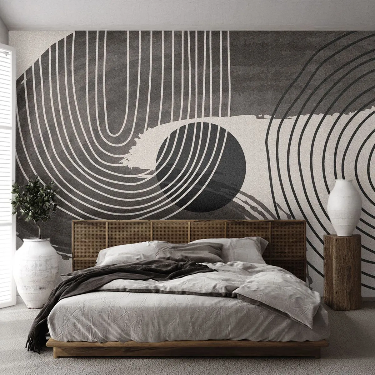 Papier Peint Photo Premium Canvas - L'ovale gagne - Abstraction, Minimalisme, Morceau - 250x175 cm