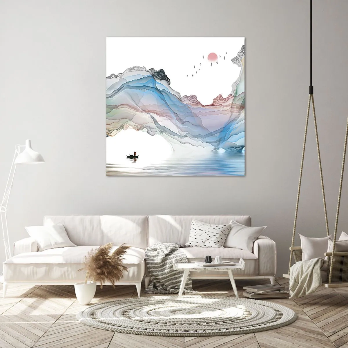 Impression sur toile - Image sur toile - Vers les montagnes de cristal - 60x60 cm