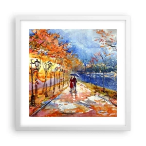 Affiche dans un cadre blanc - Poster - Ensemble jusqu'au bout du temps - 40x40 cm