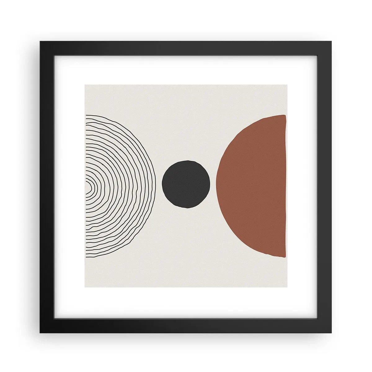 Affiche dans un cadre noir - Poster - Au centre de l'attention - 30x30 cm