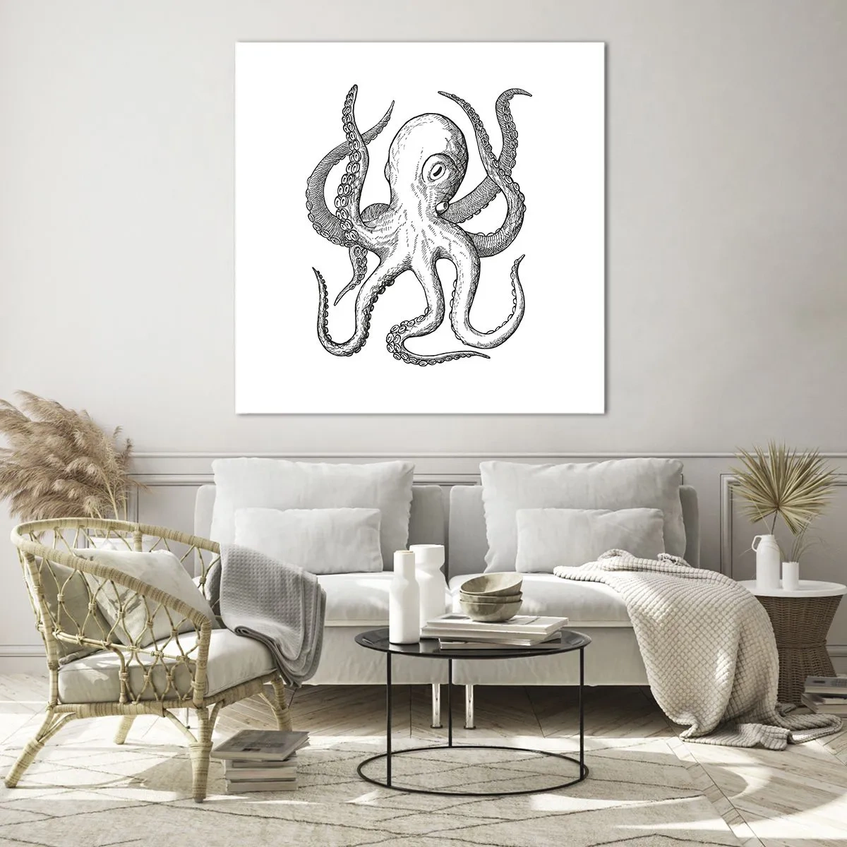 Impression sur verre - Image sur verre - Dansant avec les vagues - 60x60 cm