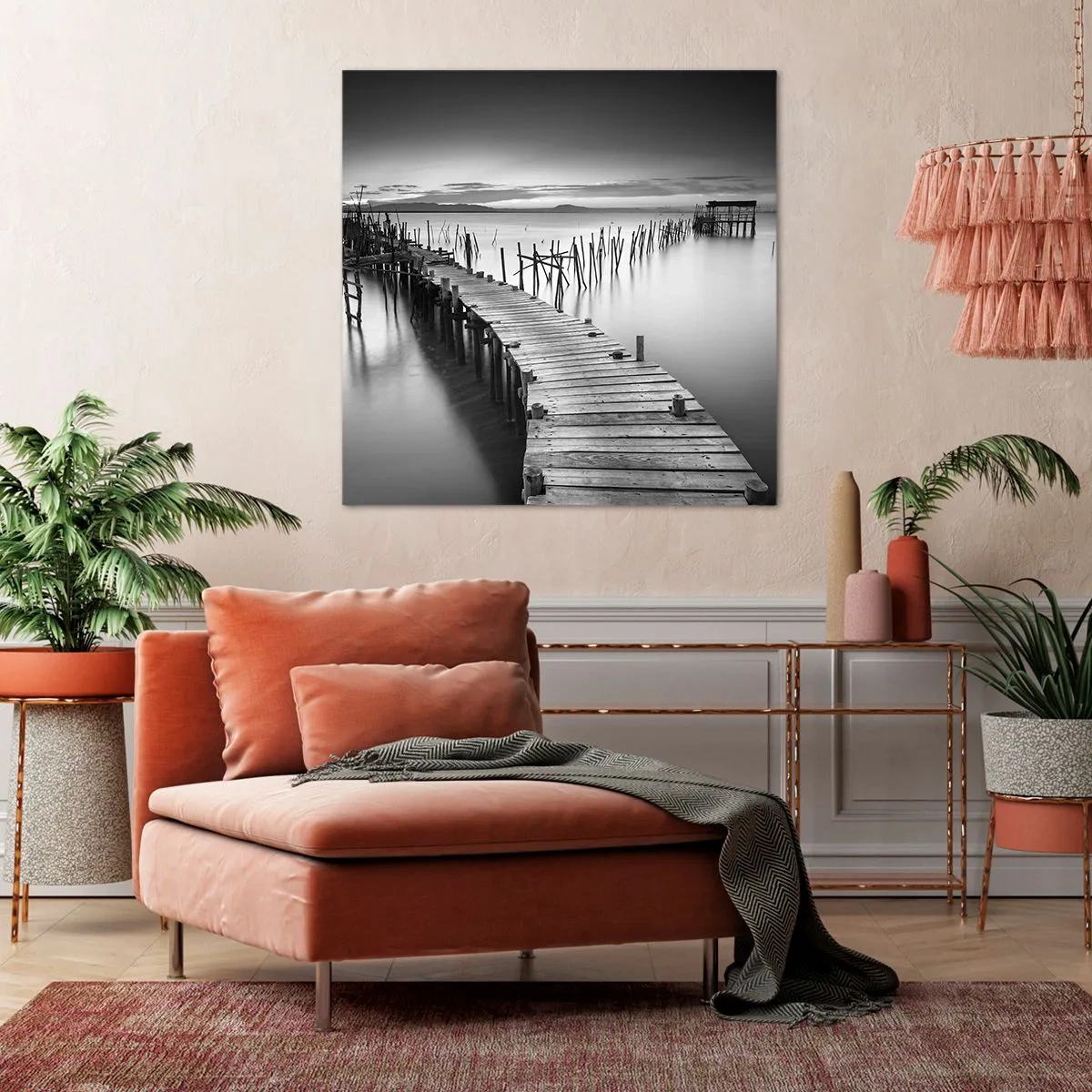 Impression sur toile - Image sur toile - La paix d'un rivage oublié - 70x70 cm