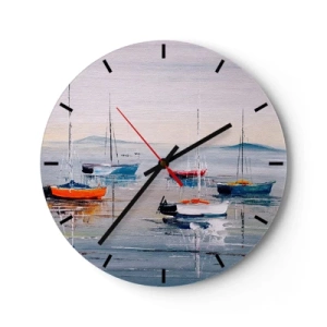 Horloge murale - Pendule murale - Un repos bien mérité - 40x40 cm