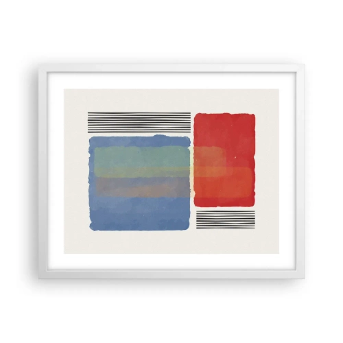 Affiche dans un cadre blanc - Poster - Esprit et lettre de la géométrie - 50x40 cm