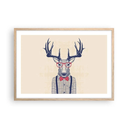 Affiche dans un chêne clair - Poster - Une extravagance amusante - 70x50 cm