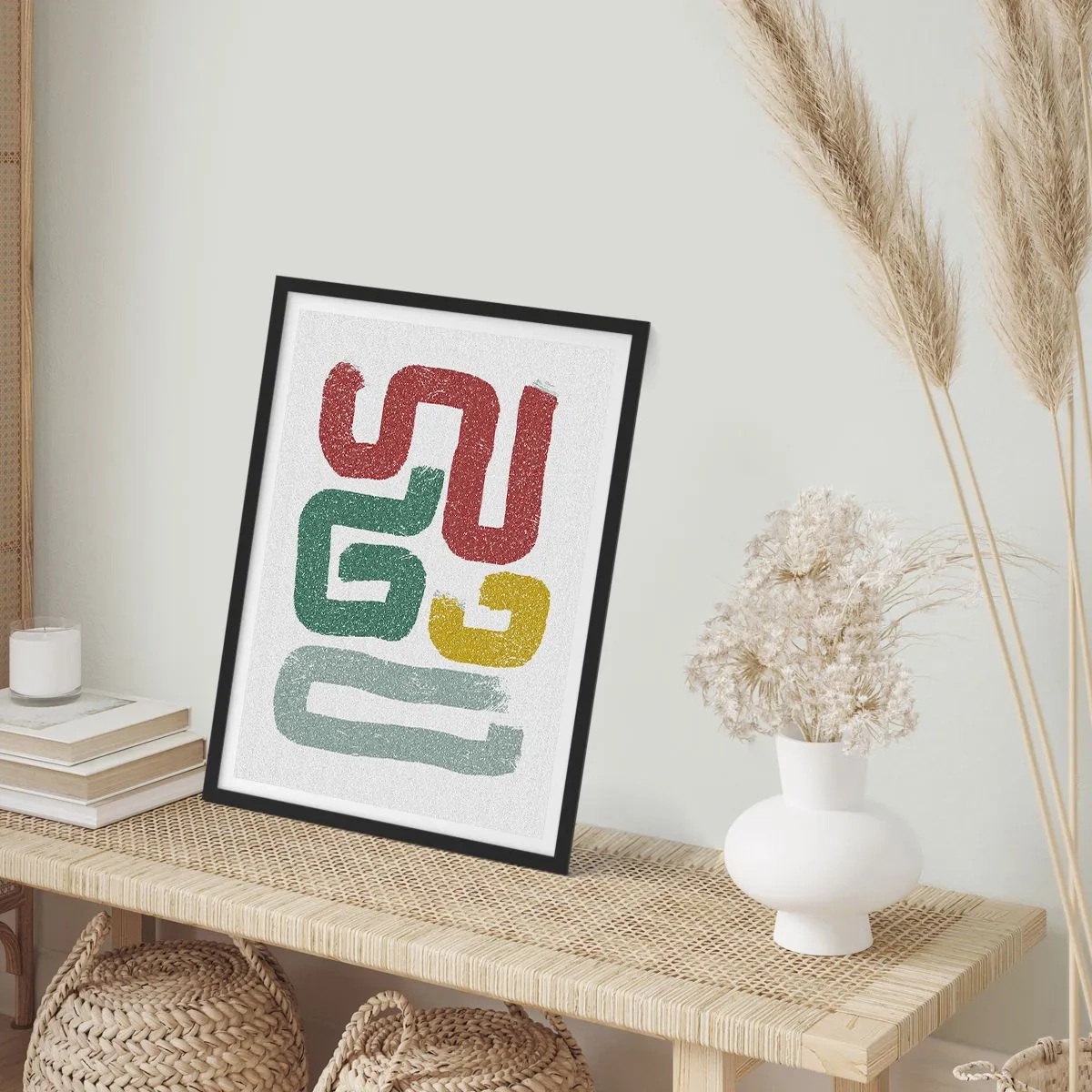 Affiche dans un cadre noir - Poster - Dans une langue inconnue - 61x91 cm