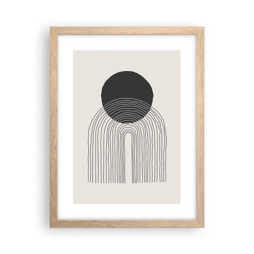 Affiche dans un chêne clair - Poster - Tremblement et confiance - 30x40 cm