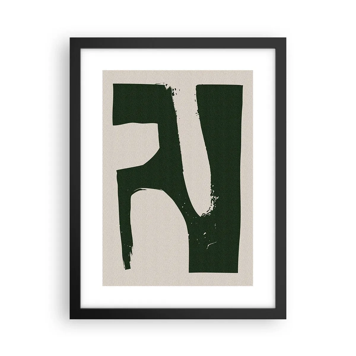 Affiche dans un cadre noir - Poster - Baies blanches - 30x40 cm