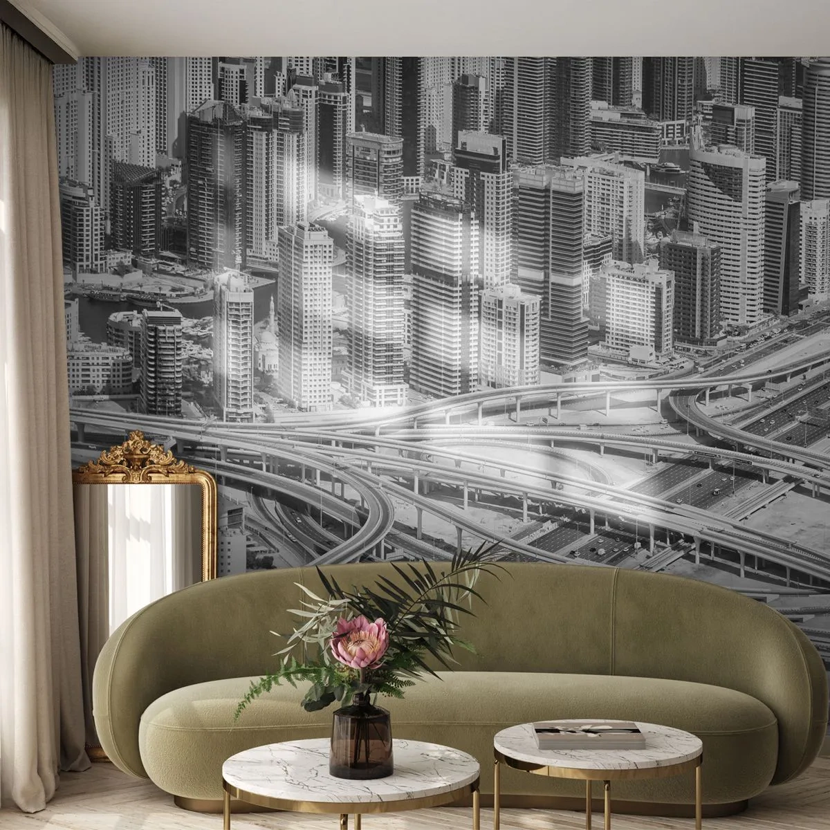 Papier Peint Photo Premium Canvas - Dubaï - la ville impossible - Ville, Architecture, Métropole - 250x175 cm