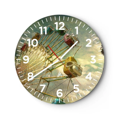 Horloge murale - Pendule murale - On va faire la fête - 30x30 cm