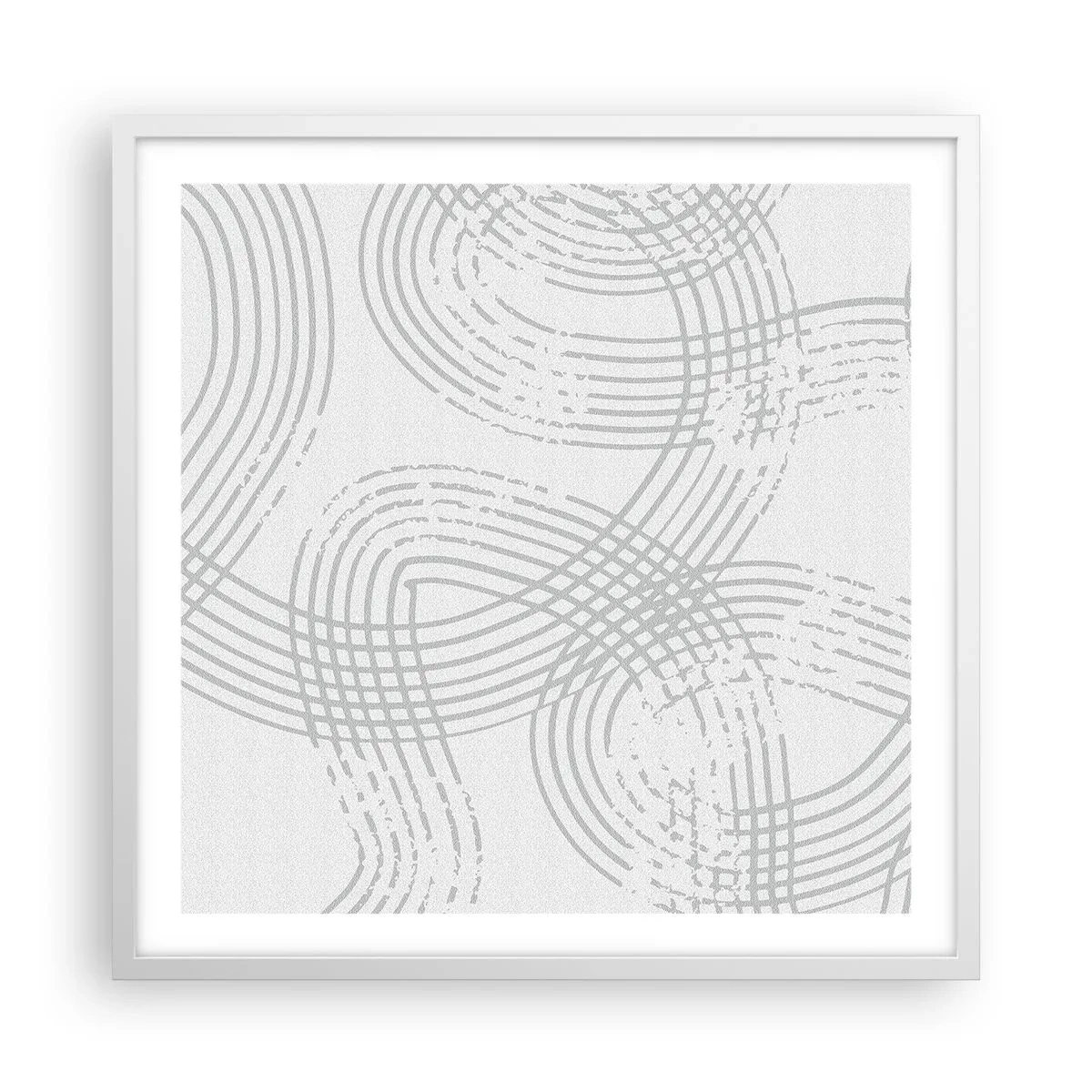 Affiche dans un cadre blanc - Poster - Il n'y a pas de chemin droit - 60x60 cm