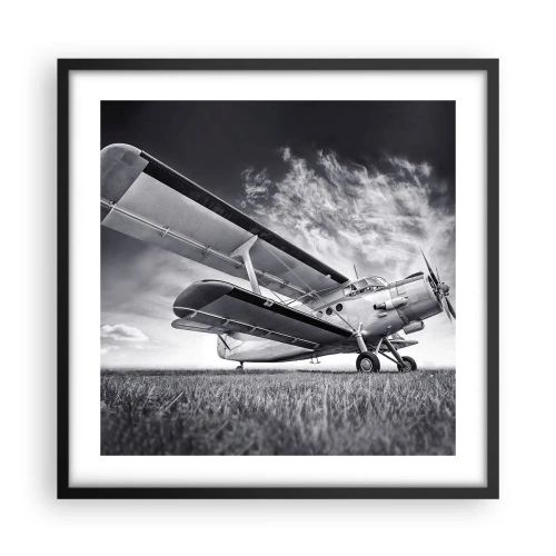 Affiche dans un cadre noir - Poster - Le pèlerin ailé - 50x50 cm